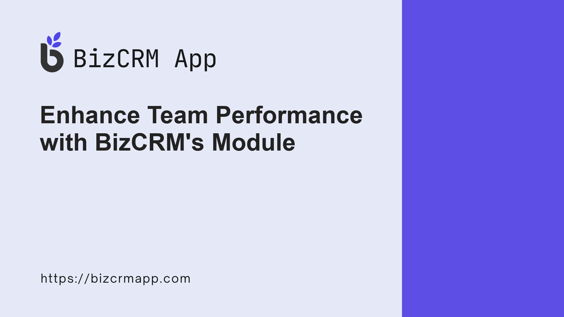 ENHANCE TEAM PERFORMANCE WITH BIZCRM'S MODULE